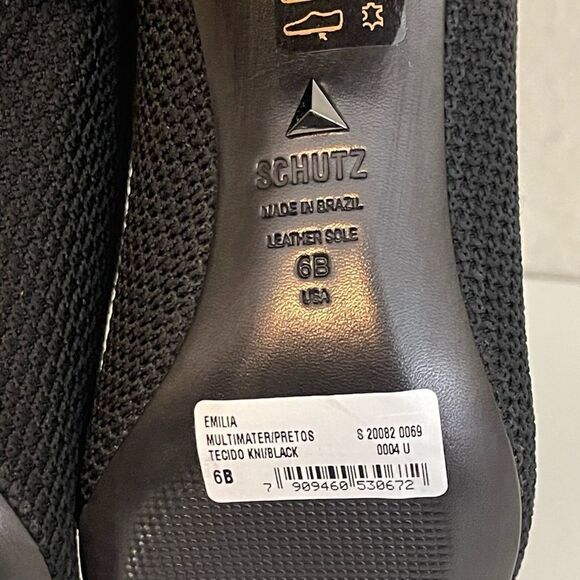 Schutz Emilia Women's Knit lace up Ankle Bootie Black Booties 6. NWB - Picture 6 of 13